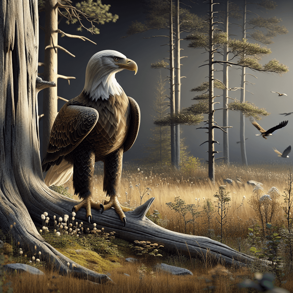 Bald Eagle showing distinctive features