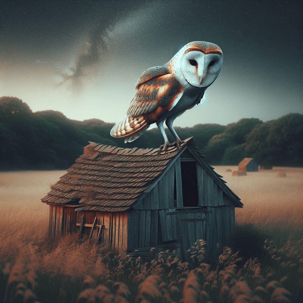 Barn Owl showing distinctive features
