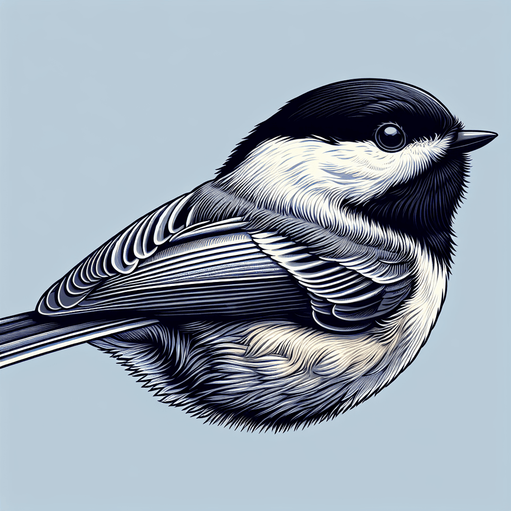 Black-capped Chickadee showing distinctive features