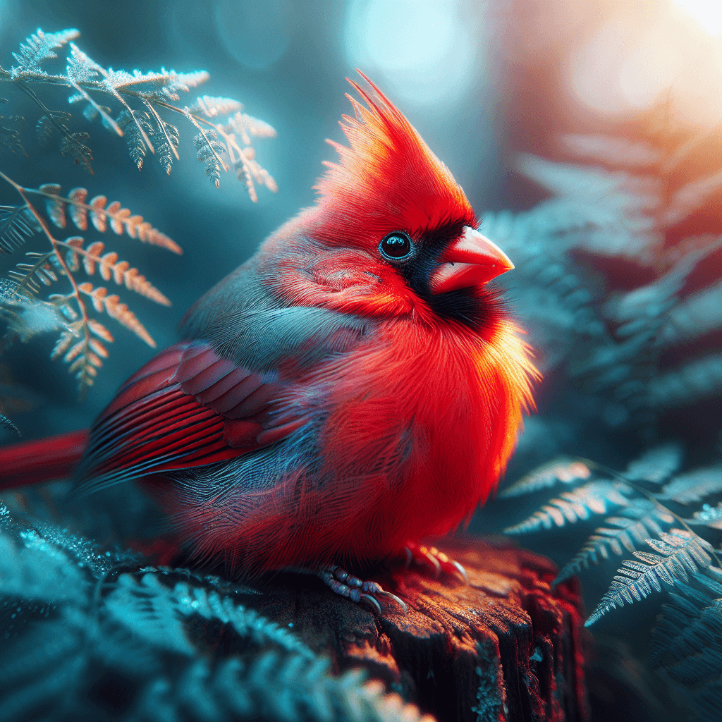 Northern Cardinal showing distinctive features