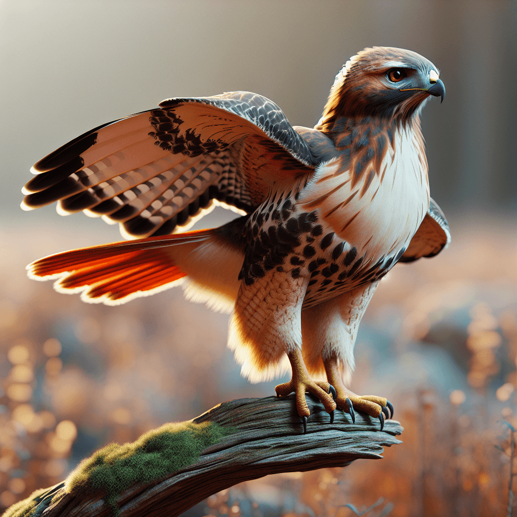 Red-tailed Hawk showing distinctive features