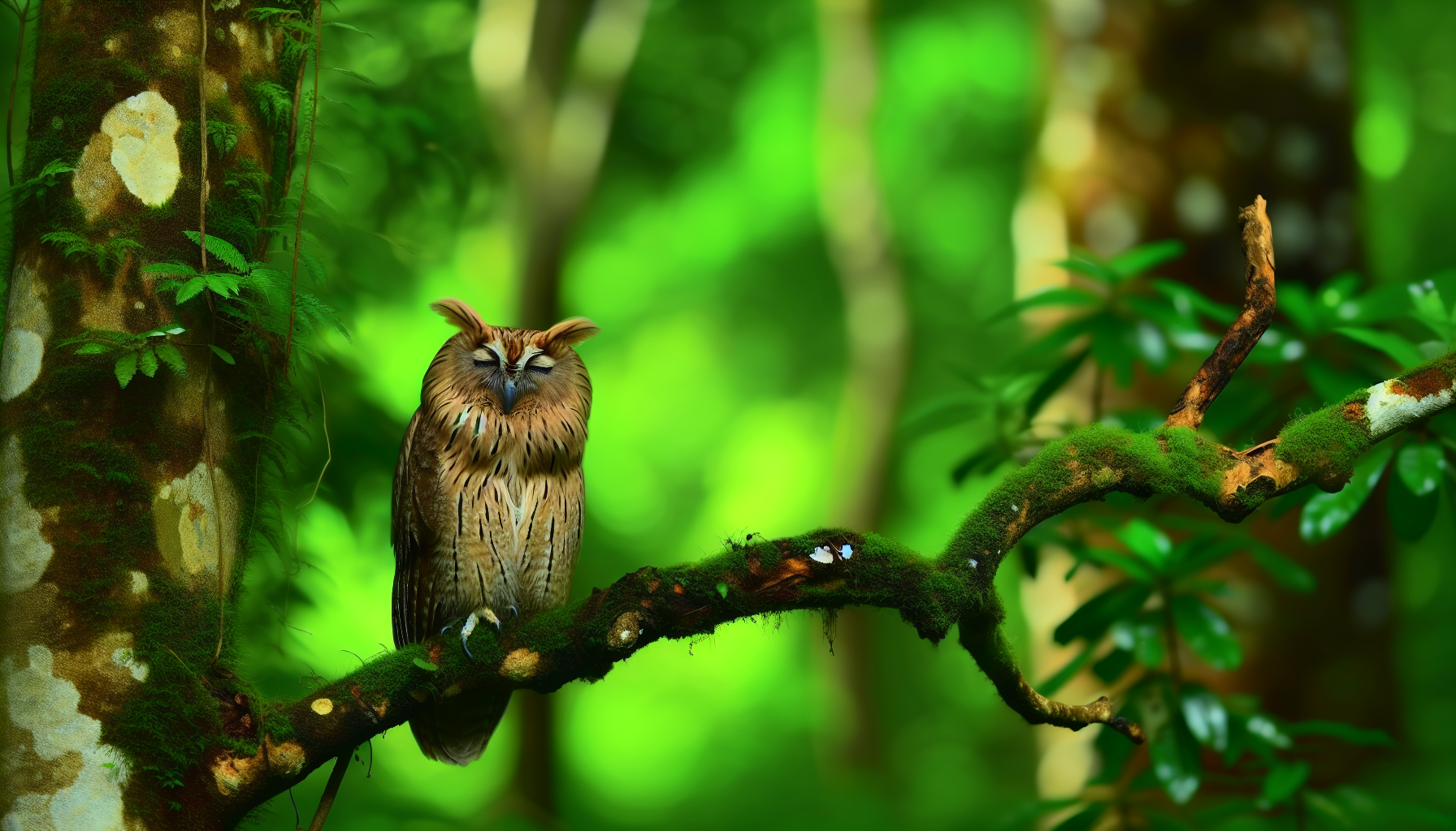 owl in natural habitat - AI generated illustration for article about 19 North American Owl Species: Conservation Status & Habitat Guide